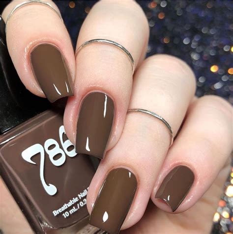 dark brown nail ideas